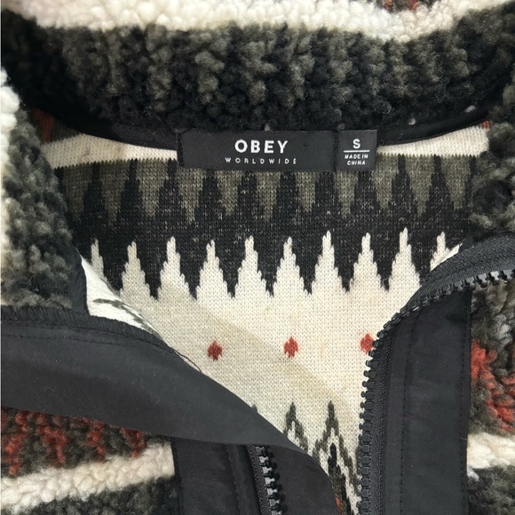 OBEY Women’s Half Zip Pullover Jacket - Picture 6 of 9